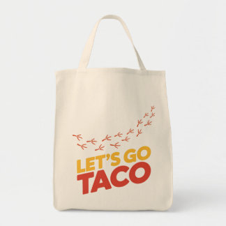 Gehen wir zu TACO-Hühnerfußspuren Tragetasche