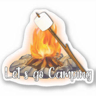 Gehen wir zum Camping, der Vinyl-Aufkleber nach Ma Aufkleber