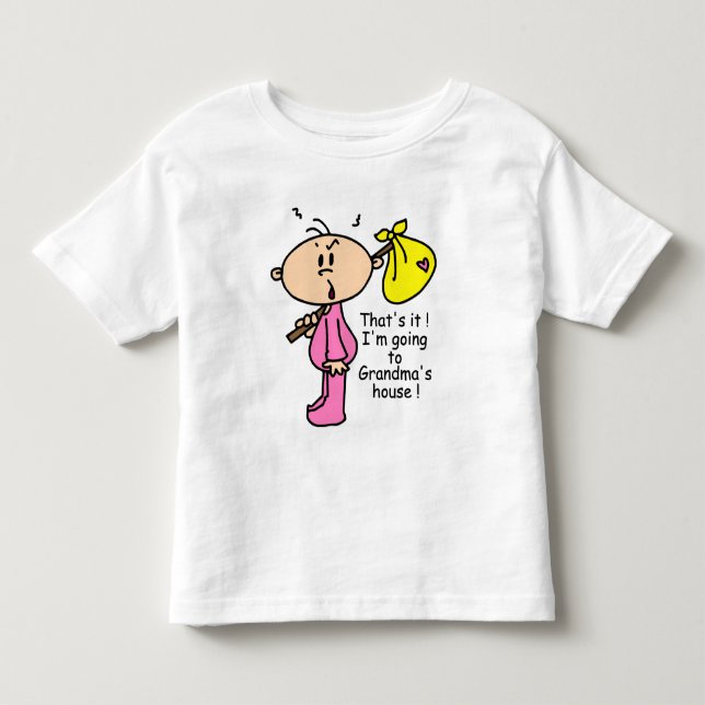 Gehen zu das Haus-dem Baby der Großmutter (Rosa) Kleinkind T-shirt (Vorderseite)