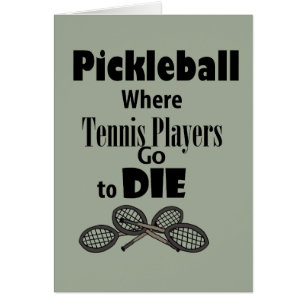 Gehen zu, lustiges Pickleball, dem Tennis-Spieler