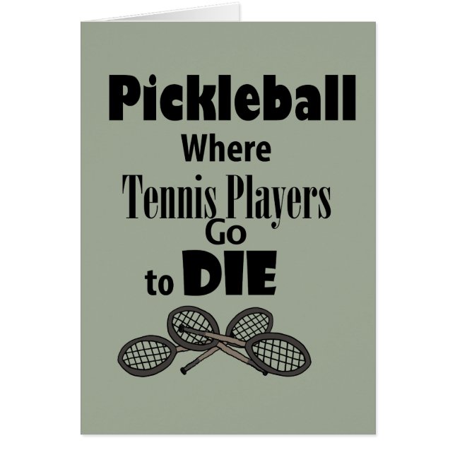 Gehen zu, lustiges Pickleball, dem Tennis-Spieler (Vorne)