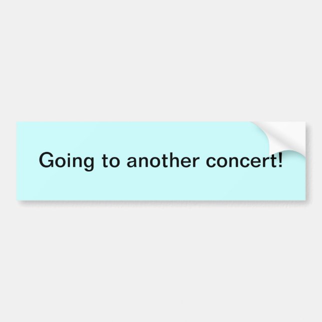 "Gehend zu einem anderen Konzert! "Autoaufkleber Autoaufkleber (Vorne)