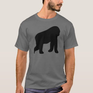 gehender Affe des schwarzen Gorillas T-Shirt