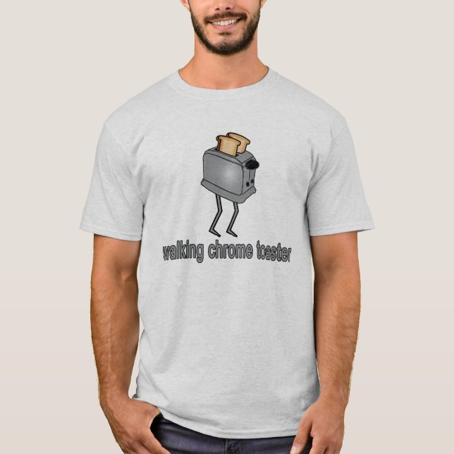Gehender Chrom-Toaster T-Shirt (Vorderseite)