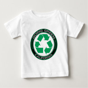 Gehendes Grün recyceln Kalifornien Baby T-shirt