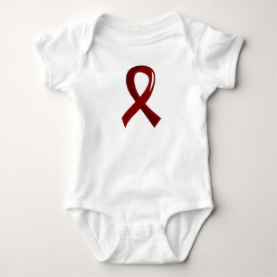 Gehirn-Aneurysma-Burgunder-Band 3 Baby Strampler