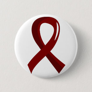 Gehirn-Aneurysma-Burgunder-Band 3 Button