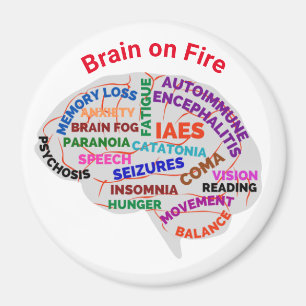 Gehirn auf Feuer Autoimmune Encephalitis Magnet