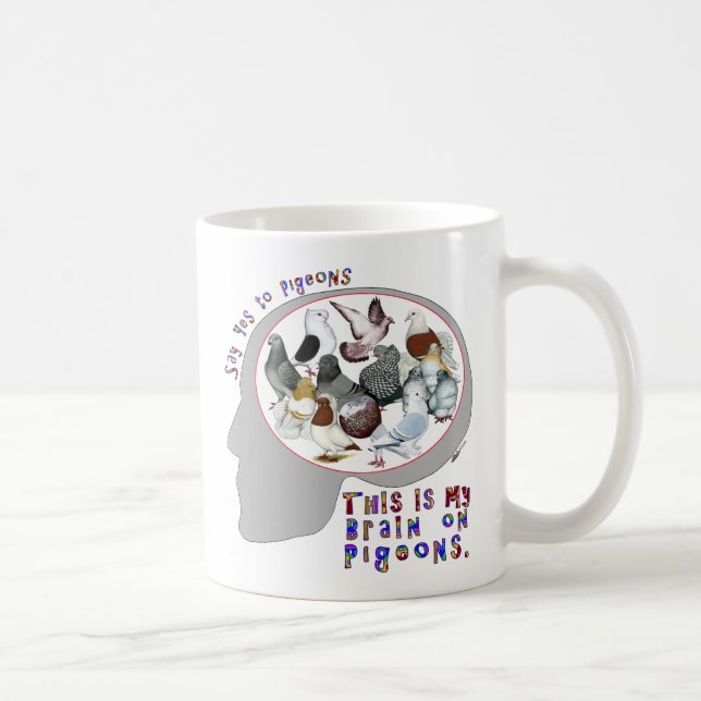Gehirn auf Tauben Kaffeetasse (Rechts)