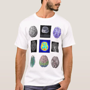 Gehirn-Bilder weiße T T-Shirt
