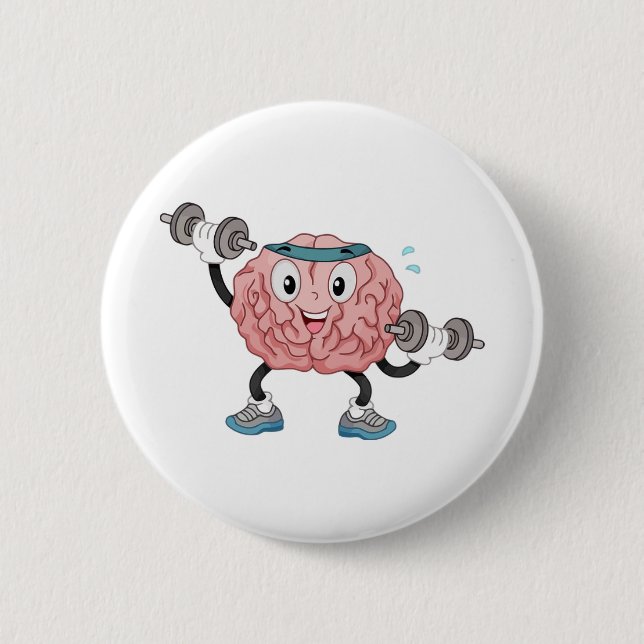 Gehirn ! button (Vorderseite)