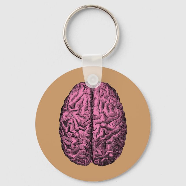 Gehirn der menschlichen Anatomie Schlüsselanhänger (Vorderseite)