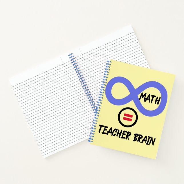 Gehirn des Lehrers = ∞ Mathematik Algebra Lehrer T Notizbuch (Innenseite)