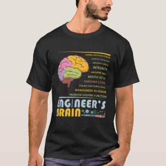  Gehirn-Design des Coolen Ingenieurs-T - Shirt
