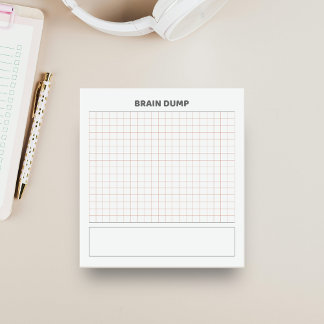 Gehirn-Dump-Gitterpapier Notizblock