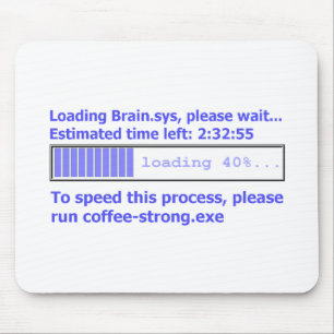 Gehirn-Fortschritts-Bar-starker Kaffeegeek-Spaß Mousepad