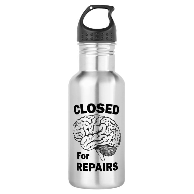 Gehirn für Reparaturen geschlossen Edelstahlflasche (Vorderseite)
