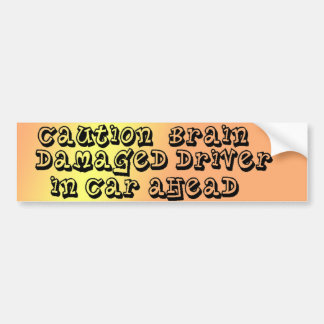 Gehirn geschädigter Autoaufkleber