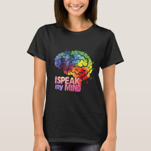 Gehirn ich spreche meinen Geist lustige Mental Hea T-Shirt