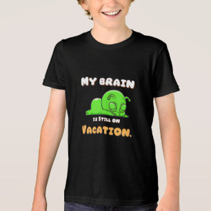 "Gehirn im Urlaub" Lustige Kinder zurück zur Schul Tri-Blend Shirt