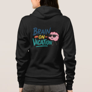 Gehirn im Urlaub Lustiges Retro-Design Cool Chil Hoodie