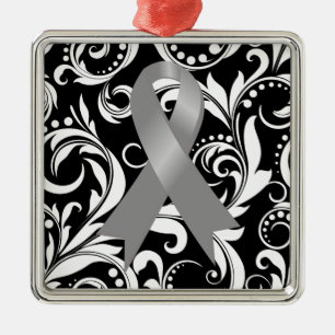 Gehirn-Krebs-Band-Deko Noir Ornament Aus Metall