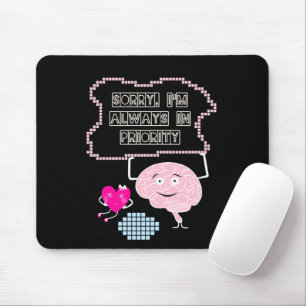 Gehirn mit Herz Mousepad