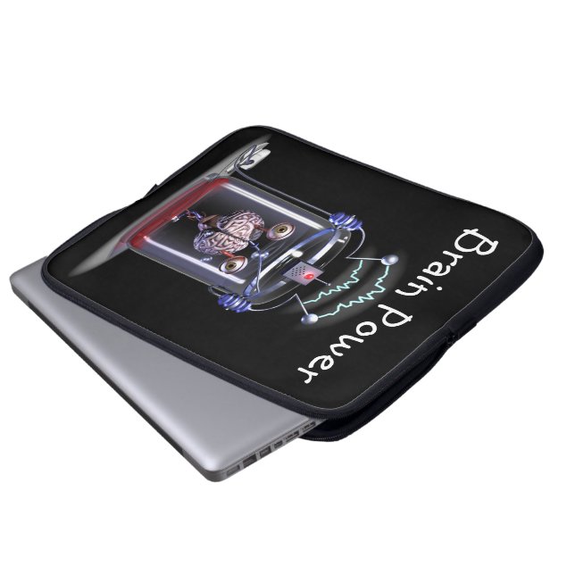 Gehirn-Power-Laptop-Hülsen Laptopschutzhülle (Vorne Knopf)