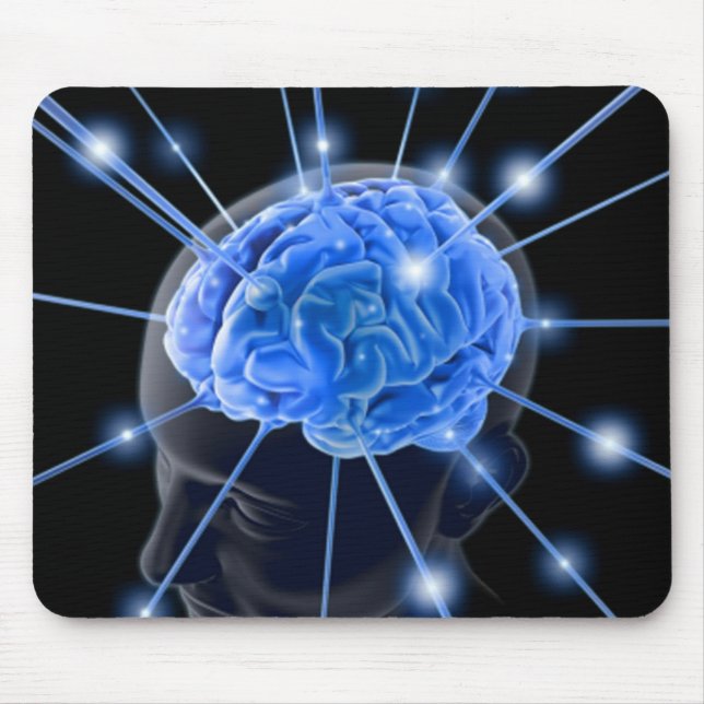 Gehirn strahlt Mousepad (Vorne)