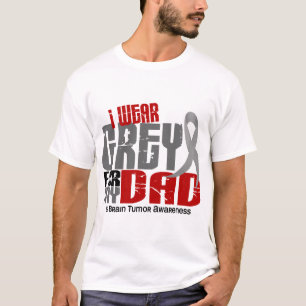 Gehirn-Tumor trage ich Grau für meinen Vater 6,2 T-Shirt