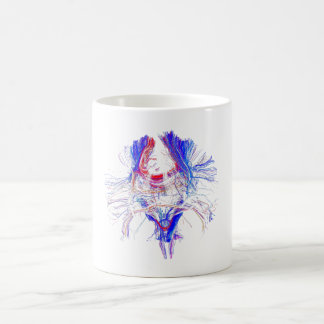 Gehirn und Tracktography Kaffeetasse