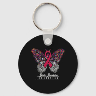 Gehirnaneurysm-Awareness Butterfly Liebhaber Gesch Schlüsselanhänger