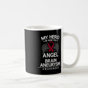 Gehirnaneurysm-Awareness-Geschenk Burgundy Ribbon Kaffeetasse