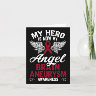 Gehirnaneurysm-Awareness-Geschenk Burgundy Ribbon Karte
