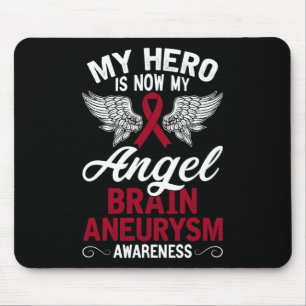 Gehirnaneurysm-Awareness-Geschenk Burgundy Ribbon Mousepad