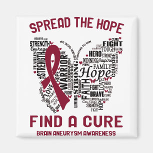 Gehirnaneurysm-Awareness Montag Band Geschenke Magnet
