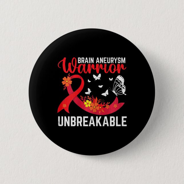 Gehirnaneurysm Krieger Unzerbrechliche Operation A Button (Vorderseite)