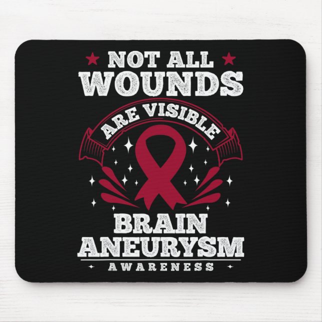 Gehirnaneurysma-Aufklärungsgeschenk - nicht alle W Mousepad (Vorne)