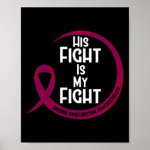 Gehirnaneurysma Bewusstsein Burgund Ribbon seinen  Poster