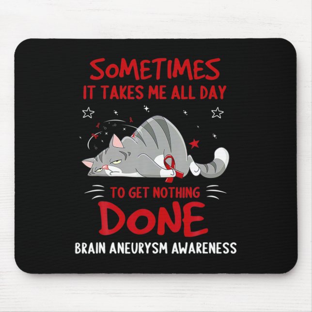 Gehirnaneurysma-Bewusstsein Elefant 1 Mousepad (Vorne)