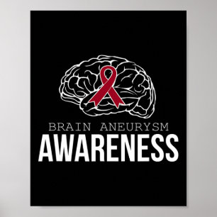 Gehirnaneurysma Bewusstsein für Männer Poster