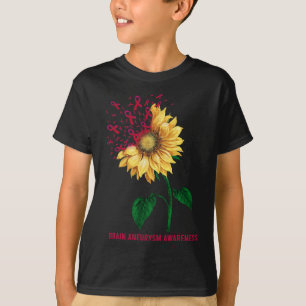 Gehirnaneurysma Bewusstsein Sonnenblume T-Shirt