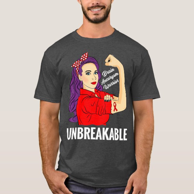Gehirnaneurysma-Bewusstseinswarter unzerbrechlich T-Shirt (Vorderseite)