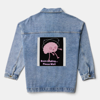 Gehirnbeladung... Bitte warten - Funny Comic Doodl Jeansjacke