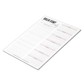 GEHIRNDUMP | wöchentlich blush Notizblock