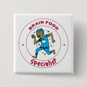 Gehirnernährungsspezialist Zombie Gehirn Button