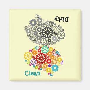 Gehirngears Dirty-Clean Magnet
