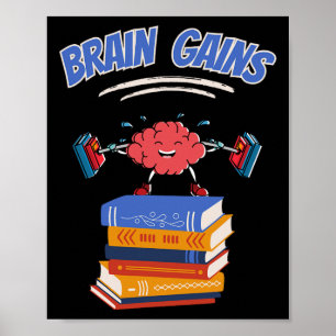 Gehirngewinne lesen Lehrerbuch weiter zurück bis w Poster