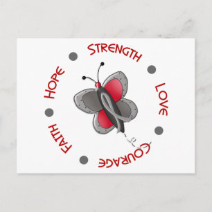 Gehirnkrebs-Schmetterling 2 Inspirationskreis Postkarte