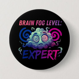 Gehirnnebel-Level: Experte – Perimenopause-Humor Button